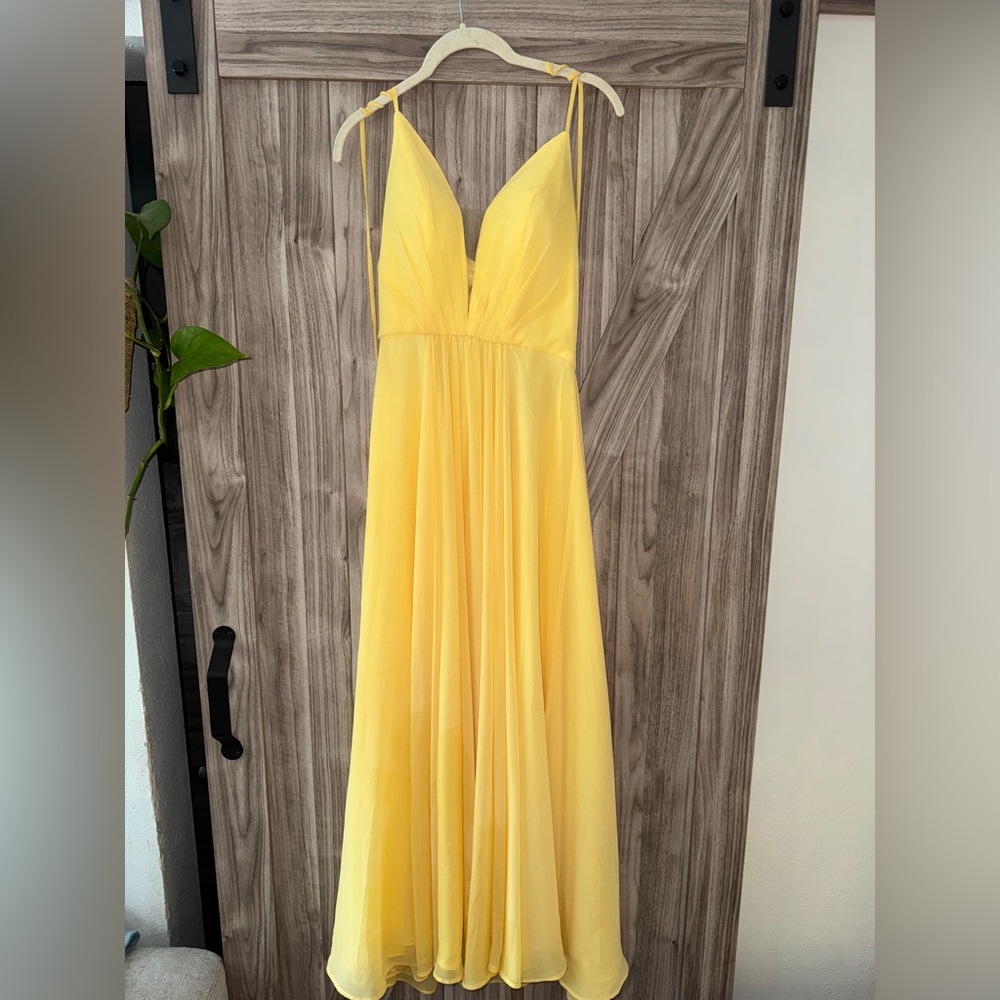 Yellow bridesmaid dress